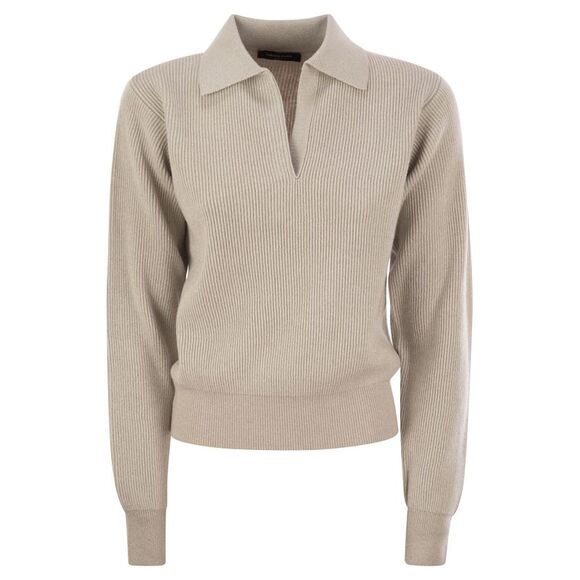 Fabiana Filippi Women Ribbed Knit With Polo Neck